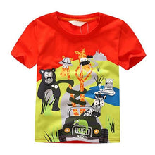children summer clothing baby boy T shirt cotton animal print short sleeve T-shirt kid boy casual sport T-shirt 3-7Y shirts