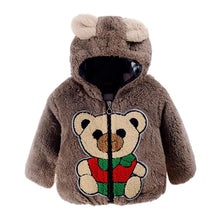 2017 Fashion infant girls Baby boys overcoat Bear Autumn Winter Hooded Cotton Kids Clothing Coat Cloak Jacket Thick Warm Clothes