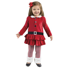 2017 New Christmas Sets Kids Baby Girl Corduroy Tops + Striped Pants Fashion High Qulity For Children Girls Clothing Suit