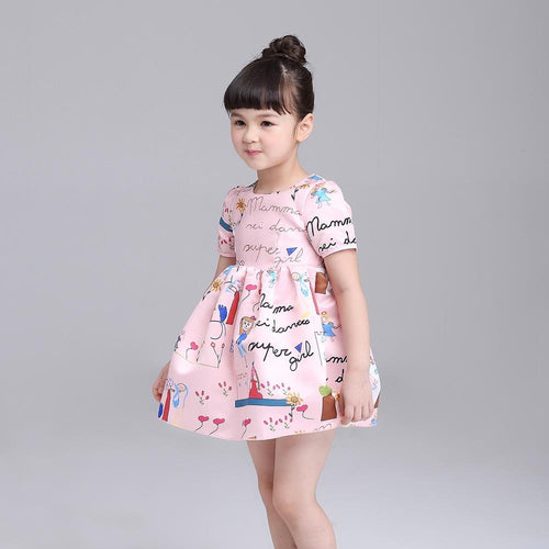 2016 Girls Dress Summer Toddler Clothes Flower Children Clothing for Girls Kids Party Wedding Fashion