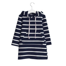 Fashion Autumn Girl Dress Hooded Long Sleeve Kids Clothes Toddler Casual Children Clothing Striped Tutu Dress Baby Girls Dresses