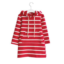 Fashion Autumn Girl Dress Hooded Long Sleeve Kids Clothes Toddler Casual Children Clothing Striped Tutu Dress Baby Girls Dresses
