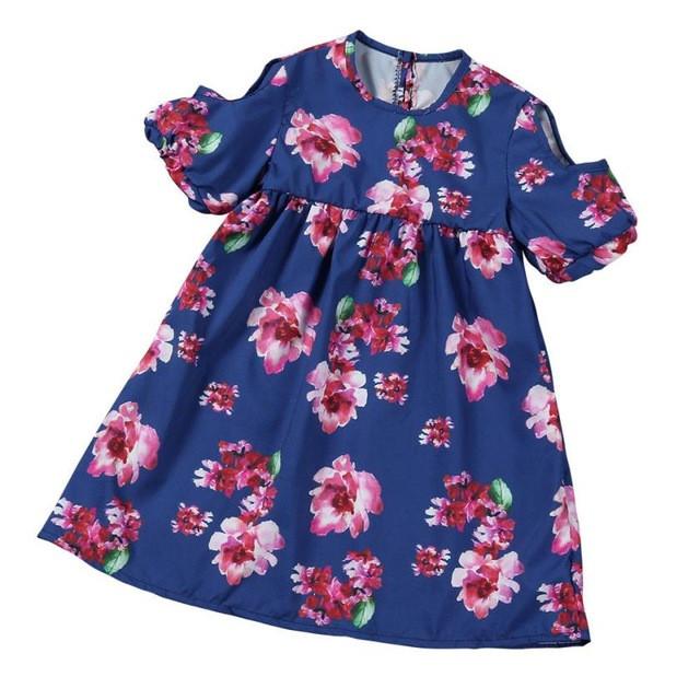 Casual Baby Girl Clothes Summer Dress 2017 Fashion Girls Dresses with Florals Printed Children Clothes Girl Vestidos Robe Fille