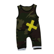 2017 summer Baby romper Fashion Newborn Infant Kids baby boy clothes cotton camouflage Jumpsuit sleevesless X Printed Clothing